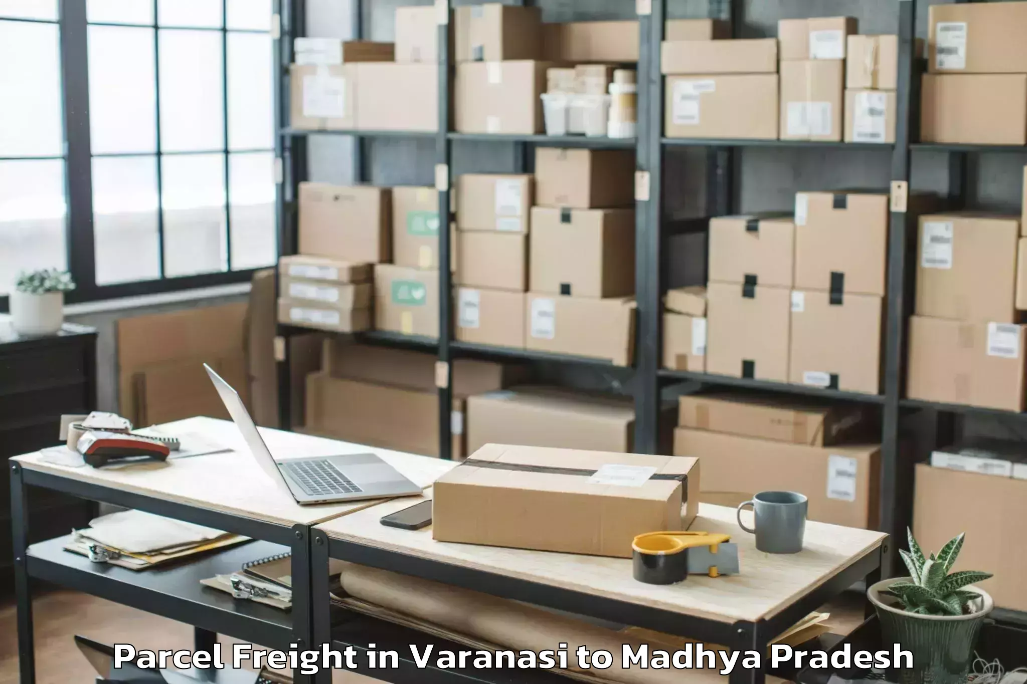 Book Varanasi to Bargi Parcel Freight